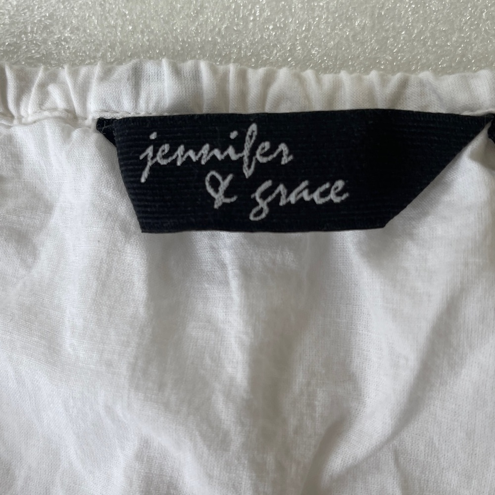 Chic White Jennifer & Grace Maxi Skirt with Floral Accents. Size m - Picture 7 of 10